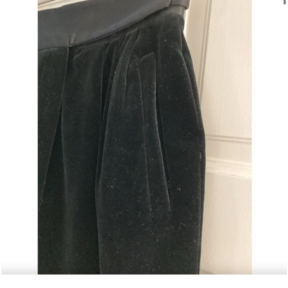 Vintage Velvet Tuxedo Satin Tie Waist High Rise Pants Size 6 - Picture 3 of 10